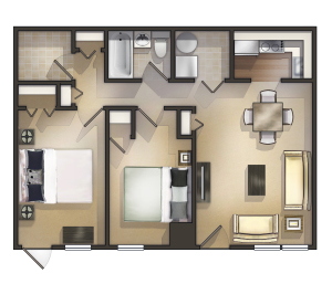 2 Bedroom Garden Apartment, Manchester, NH at Wellington Terrace Apartments