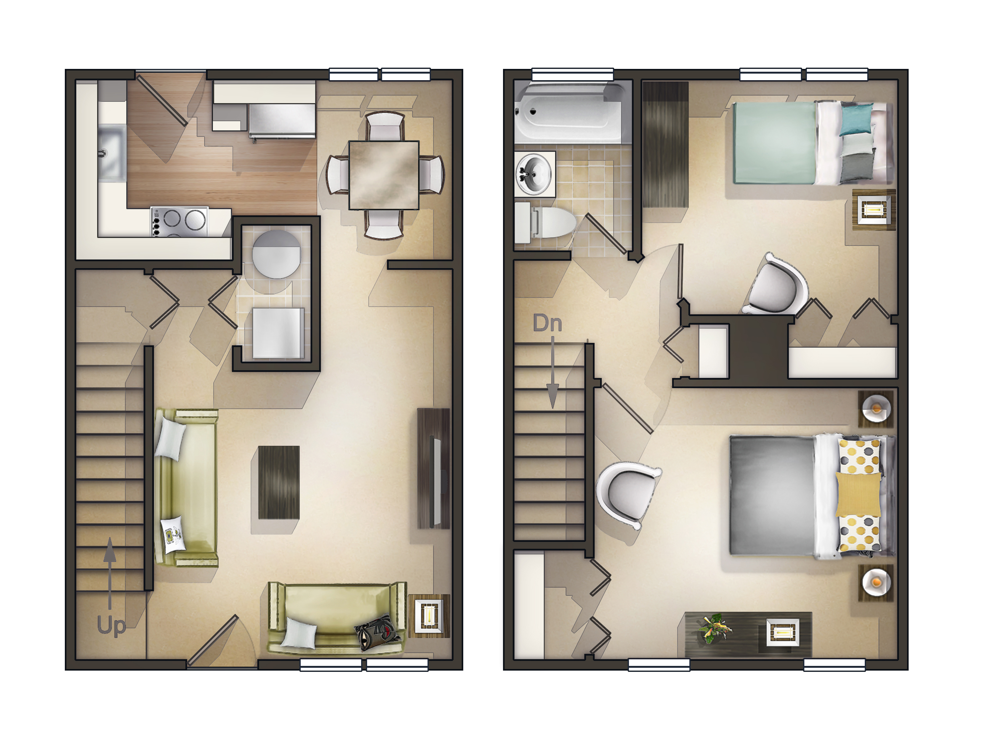 2 Bedroom Townhouse Apartment In Manchester NH At Wellington Terrace